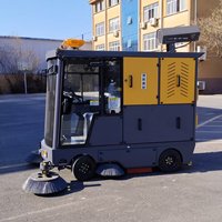 Balayeuse de voirie automatique avec balais latéraux, machine de nettoyage électrique compacte pour usine, entrepôt et ferme
