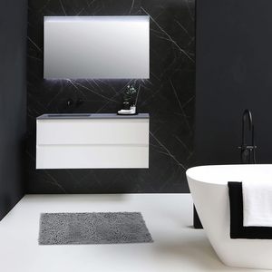 Tapis de bain lavable, tapis de sol de douche en PVC antidérapant, tapis de salle de bain luxueux en microfibre chenille absorbant - Product Image 2