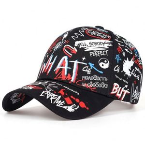Casquettes de baseball structurées à 6 panneaux, imprimées et brodées en 3D, style graffiti, unisexe adulte, avec détails métalliques, vente en gros, direct usine - Product Image 4