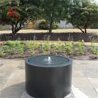 Fontaine à rideau d'eau personnalisable en acier inoxydable pour extérieur avec cascade de pluie, LED colorées et pompe