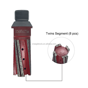 Haute efficacité 1/2 "gaz <span class=keywords><strong>8</strong></span> pièces jumeaux Segments diamant CNC doigt peu diamant segmenté routeur peu pour céramique Quartzite porcelaine - Product Image 5