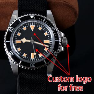 Montre vintage NH35 avec logo personnalisé sur le cadran, bracelet en nylon acrylique, cadran vintage, étanche 100 mètres, mouvement mécanique automatique pour homme - Product Image 5