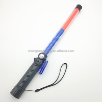 Silbato magnético de alta resistencia, luz led roja y azul, señal de tráfico, bastón estroboscópico de seguridad de emergencia, autodefensa