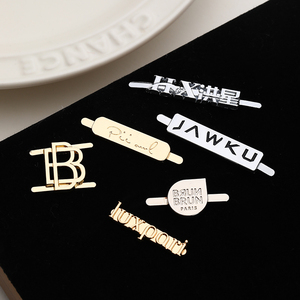 Custom Metal Clothing Labels Luxury Metal Crafts for Clothing and Bag Accessories of Daily Fashion Outfits