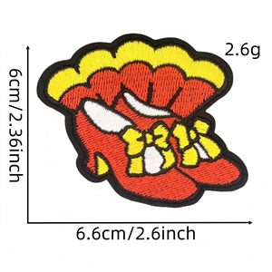 แผ่นปะผ้าปักลายการ์ตูนสีแดงแบบรีดร้อนสำหรับตกแต่งกีตาร์ เสื้อผ้า และอุปกรณ์คอมพิวเตอร์ - Product Image 3