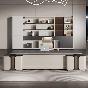 Hiện đại bền chuyển đổi hình chữ L bàn văn phòng CEO bàn điều hành với tủ bên nội thất công nghệ cao cho không gian làm việc tối ưu - Product Image 4