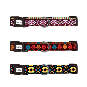 ปลอกคอและสายจูงสัตว์เลี้ยงทำจากวัสดุนีโอพรีนสุดหรู (เก่า) ปลอกหนังแท้ลายสีที่ปรับแต่งได้อย่างนุ่มนวล - Product Image 2