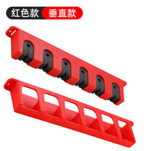 Soporte de pared para cañas de pescar, soporte de almacenamiento duradero de plástico para cañas de señuelos, color rojo, horizontal - Product Image 4