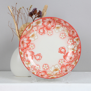 Assiettes Plates en céramique, vert, bleu, <span class=keywords><strong>rouge</strong></span>, bon marché, en porcelaine, ensembles d'assiettes à dîner en céramique, Offre Spéciale - Product Image 1