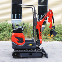 Excavator Mini Hidrolik Crawler Buatan China 1.2 Ton 1.8 Ton Bersertifikasi CE EPA untuk Pertanian, Kebun, dan Halaman
