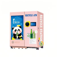 Nouveau modèle de distributeur automatique de bouteilles PET recyclables Honezhen avec SDK, code QR, 4G LTE, surveillance à distance, écran LCD et gestion des stocks