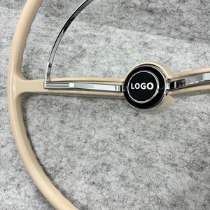 Volante Deportivo Retro de 400 mm, ABS13, Diseño de Madera de Durazno, para Modificación de Autos de Carreras, Compatible con el Poussin Beetle - Product Image 3