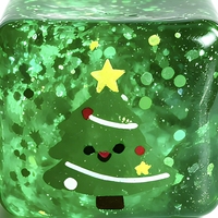 Nouveau produit transfrontalier le plus vendu : Jouet anti-stress en caoutchouc souple à thème de Noël, emballage en boîte, à récupération lente