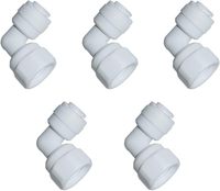 Raccord coudé rapide fileté femelle 1/4 po pour tube de 1/4 po DE, accessoire pour filtre purificateur d'eau et système d'osmose inverse (RO)