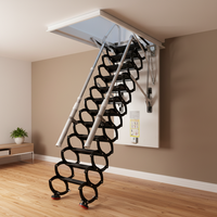 Échelle d'extension pour grenier GAOBU en acier au carbone, capacité de charge de 300 kg, escalier pliant minimaliste invisible, échelle d'intérieur pour la maison