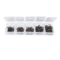 Hameçons de pêche à la carpe HIRISI à pointe barbelée, en acier à haute teneur en carbone, avec œillets, accessoires de pêche en eau douce, 8003, 50 pièces