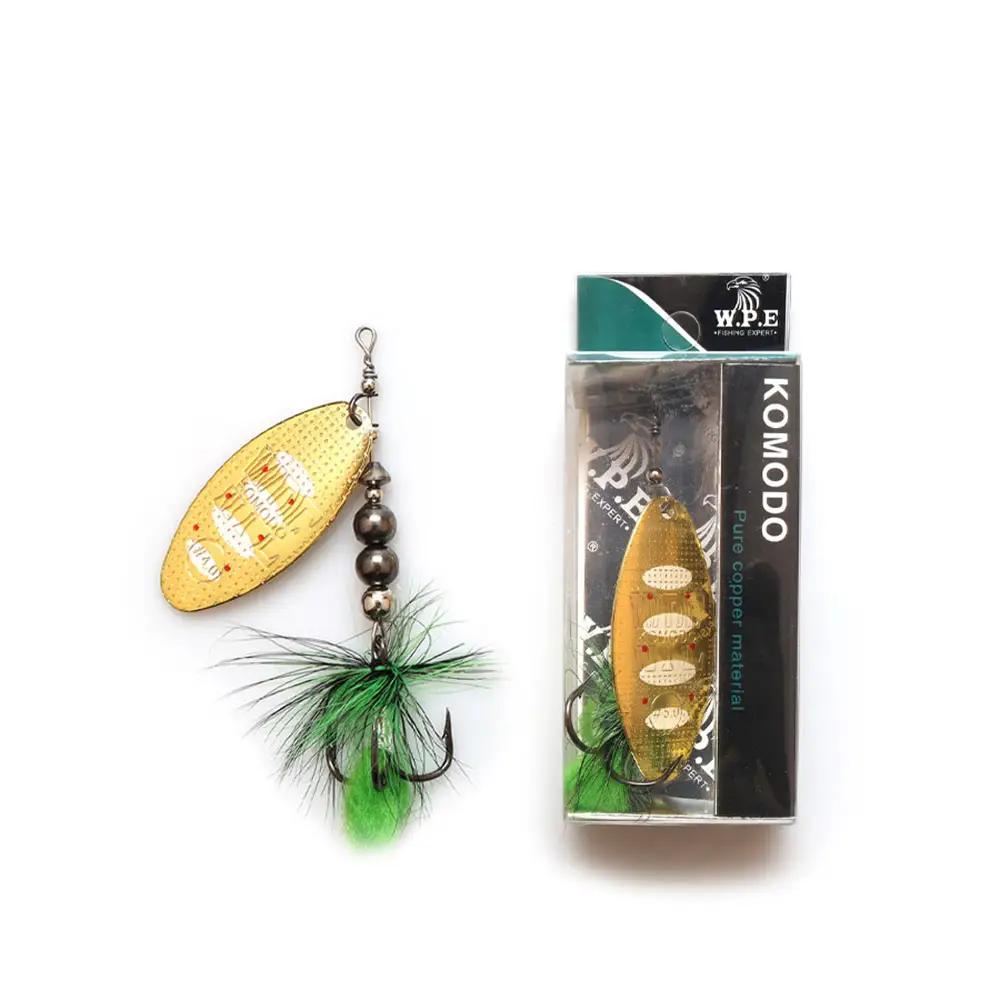 W.P.E custommade Spinner lure 8.8g/13g/20.5g Metal Spoon Lure Hard Bait Feather Bait Fishing Tackle Pike Wobblers