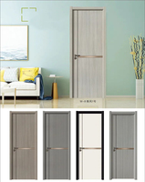Porte en bois massif imperméable, isolation acoustique, design minimaliste pour usage intérieur, salle de bain, cuisine, salon, chambre à coucher