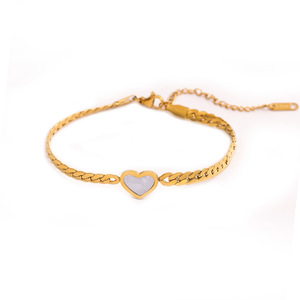 Pulsera de Corazón al por Mayor de Fábrica <span class=keywords><strong>para</strong></span> Mujer, Joyería de Moda de Lujo Minimalista, Diseño Exclusivo, <span class=keywords><strong>Accesorios</strong></span> de Acero Inoxidable - Product Image 5