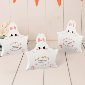 Three-dimensional Cute and <strong>Simple</strong> pink Rabbit Pillow-shaped Gift Box Candy Gift Box - Product Image 2