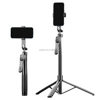 Trépied perche à selfie ultra longue 2150 mm extensible avec support de téléphone à double pince et télécommande stabilisatrice pour le vlogging - Vente en gros usine