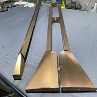 Poignées de porte haut de gamme en acier inoxydable irrégulier à double vitrage pour hôtels, poignées de porte en bois massif personnalisées pour salles de banquet