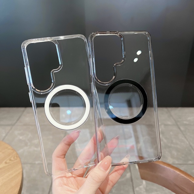High Transparency N52 Magnetic Wireless Charging Mobile Phone Case for Samsung Galaxy S26U/S25/S26P Shell Shockproof Back Cover
