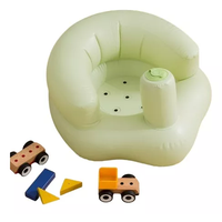 Siège de sol gonflable portable pour bébé, motif mignon, chaise d'apprentissage de la position assise pour nourrisson, pour le bain, l'alimentation, les jeux intérieurs et extérieurs, soutien doux