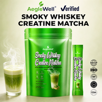 AegleWell Smoky Whiskey Creatine Matcha Powder Tanpa Alkohol Tanpa Gula Mendukung Kekuatan Otot dan Performa Latihan Harian