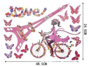 R-ST001-007 enfants jouet éducatif hauteur tableau de croissance autocollant mural 5D diamant peinture <span class=keywords><strong>Animal</strong></span> gemme autocollant en plastique - Product Image 3