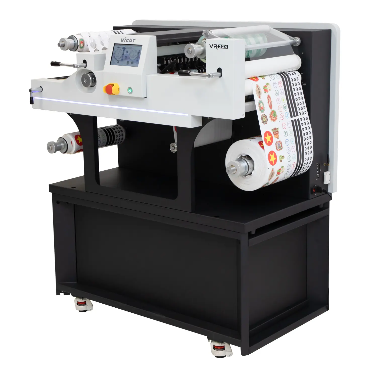 Rolo etiqueta finisher digital rolo etiqueta máquina de corte cortado impressão conversão papel rebobinamento assoreamento máquina para a etiqueta um