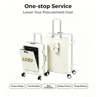 Valise de voyage à ouverture frontale de qualité supérieure 20/22/24/26/28 pouces Grande capacité Valise cabine avec port de charge USB