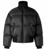 Veste matelassée pour homme 90% duvet de canard, toile vintage, décontractée, pour l'extérieur, hiver, 650 fill power, logo personnalisé, fermeture éclair