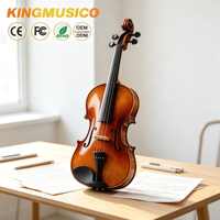Violon électrique avec table en épicéa et dos/côtés en érable, touche en ébène pour performance professionnelle