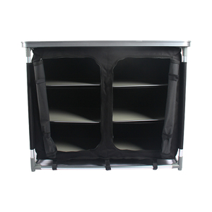 Tavolo da cucina pieghevole stazione di cottura portatile da esterno cucina da <span class=keywords><strong>campeggio</strong></span> in alluminio con Organizer di stoccaggio - Product Image 3