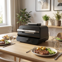 Nouvelle Friteuse à Air Chaud Numérique Sans Huile 3L Classique avec 3 Accessoires, Écran LED, Four de Cuisson Multifonctionnel pour la Maison
