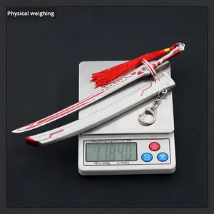 ファントムシルバーブルーカタナウェポンモデルフルメタルクラフトオーナメントスナイパーゲーム彫刻鎧卒業用 - Product Image 2