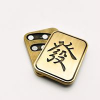 Mahjong Push-pieces Slanted Push Metal Coins Fidget Spinner Stress-relief Money-winning Toy Zinc Alloy Brass Magnetic Infants