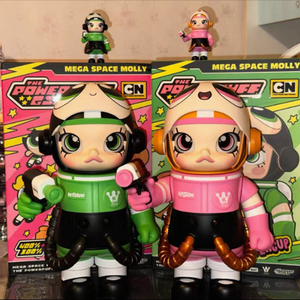 Popmart Mega Space Molly 400%+100% Powerpuff Girls Statuetta Anime Buttercup Bubbles Blossom Bambola di Peluche da Collezione Regalo per Bambini - Product Image 5