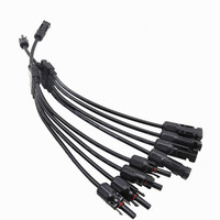 Conector Solar Fotovoltaico Y4 Tipo Y, Uno a Cuatro, Conector CC Tipo Y, Conector Impermeable para Paneles Solares y Barras Colectoras