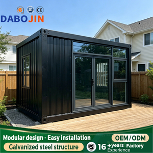 <span class=keywords><strong>Maison</strong></span> conteneur préfabriquée modulaire 20 pieds, extensible, avec structure en acier, maisonnette portable pliable, espace de rangement spacieux avec étagères - Product Image 1