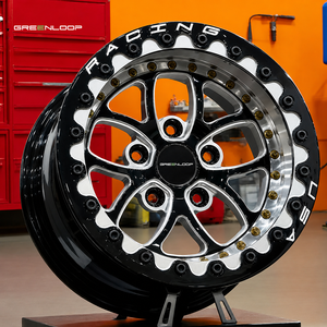 Jantes de course légères forgées noires GREENLOOP 15x8J 15x4 20x10J en aluminium Beadlock Drag 5x4.5 7.9 avec déport de 100mm - Product Image 1