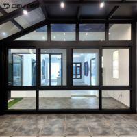 Ventanas Corredizas de Aluminio para División Interior, Aislamiento Térmico, Doble Acristalamiento, Diseño Delgado, Ahorro de Espacio para Apartamentos Modernos, Cocina Abierta
