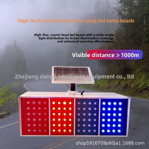 Luz de Advertencia Reflectante LED de Energía Solar de Gran Tamaño para Intersecciones, de Una Sola Cara, para Carreteras Nacionales de Alta Velocidad y Carreteras Provinciales - Product Image 2