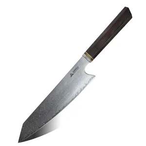 Grandsharp — couteau de chef en acier damas vg10, ustensile de cuisine en bois d'ébène