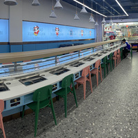 Sistem Kereta Sushi Kaiten Otomatis Penuh dengan Sabuk Konveyor Anti-Bakteri dari Baja Tahan Karat untuk Penggunaan Restoran