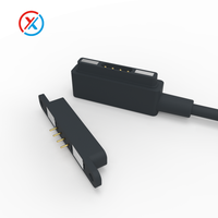 Conector Magnético de 4 Pines 12V2A con Orificio y Fijación por Tornillo, Conector Magnético Macho-Hembra para Cable de Carga
