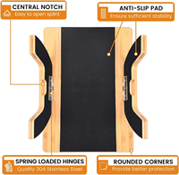 Plateau pliable pour accoudoir de canapé avec support de téléphone rotatif à 360°, en bambou, pour accoudoir de canapé