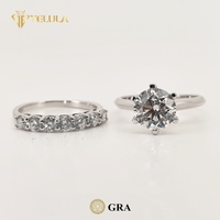 Bague en argent S925, luxe léger, D Moissanite, haute qualité, vente chaude, bague empilable à double usage pour femmes