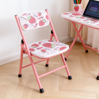 Bureau et chaise pliants simples pour enfants, meubles de maison en fer simples, table et chaise portables, ensemble de bureau et de chaise en MDF